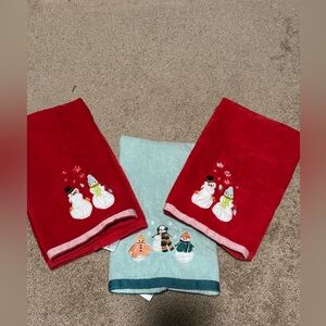 Snowman towels